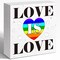 Gay Pride Wooden Box Sign – 5x5 Inches "Love Is Love" Gay Romance Desk Decor – Inclusive LGBTQ Ally Room Accent, Home Office Display, & Pride Month Gift for Men, Women & Teens